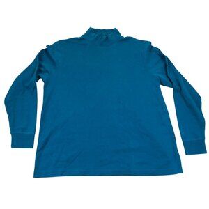 Land's End Women's Sweater Size XL Tall Mock Neck Long Sleeve Knit Top Pullover